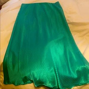 Emerald Satin Skirt - NEVER WORN